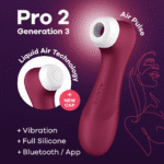 Satisfyer luchtdruk vibrator – Clitoris stimulator – Pro 2 Generatie 3 - Double Air Pulse Vibrator - Liquid Air en Connect App - Wijnrood Satisfyer - Image 6
