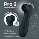 Satisfyer luchtdruk vibrator – Clitoris stimulator – Pro 2 Generatie 3 - Double Air Pulse Vibrator - Liquid Air en Connect App - Wijnrood Satisfyer - Image 12