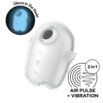 Satisfyer luchtdruk vibrator – Dubbele vibrator – Glowing Ghost - Glow in the Dark - Dubbele Air Pulse Vibrator Satisfyer - Image 5