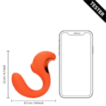 Luchtdruk vibrator – G-spot vibrator – G-Spot Vibrator met Clitorale Pulse Wave - Untamed Orange Loveline by Shots - Image 11