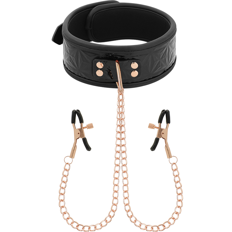BEGME Black Edition halsband met tepelklemmen