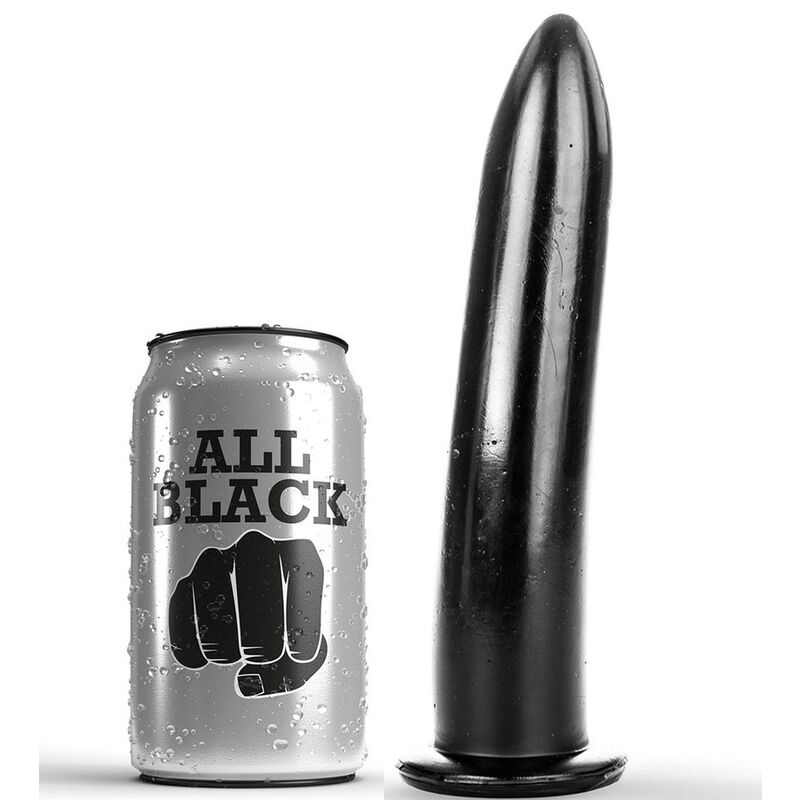 ALL BLACK gladde dildo