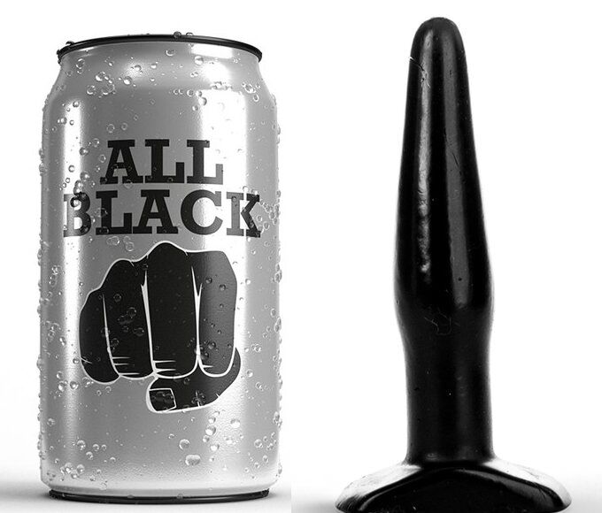 ALL BLACK analplug 11 cm