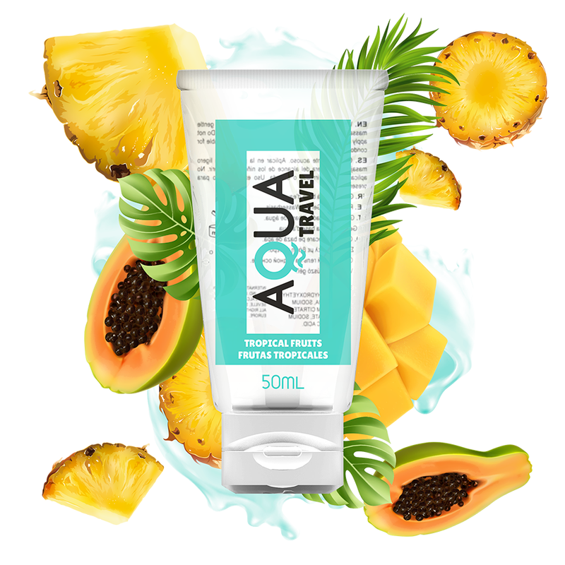 Aqua Travel glijmiddel met tropische fruitsmaak