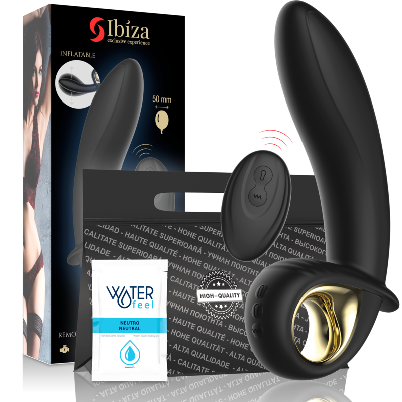 Ibiza Krachtige Opblaasbare Anale/Vaginale Vibrator Met Afstandsbediening