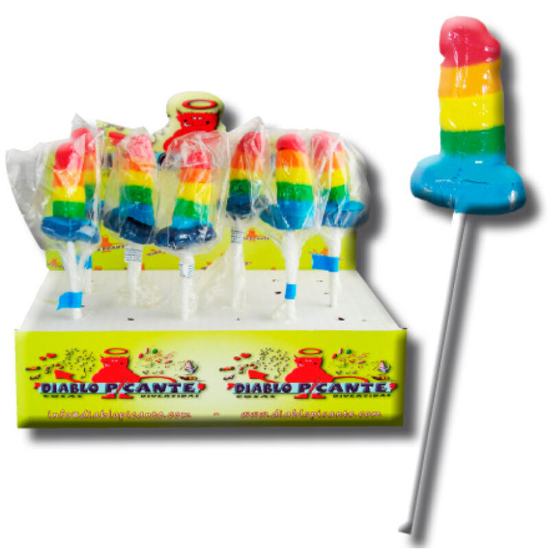 PRIDE gummy lolly in penisvorm