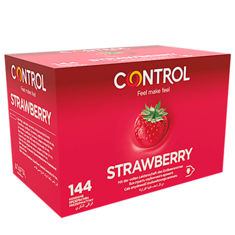 Control Adapta aardbeiencondooms, 144 stuks