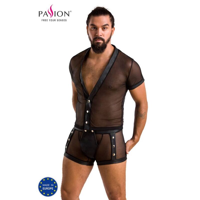 PASSION MEN Michael herenset met lingerie, zwart, L/XL