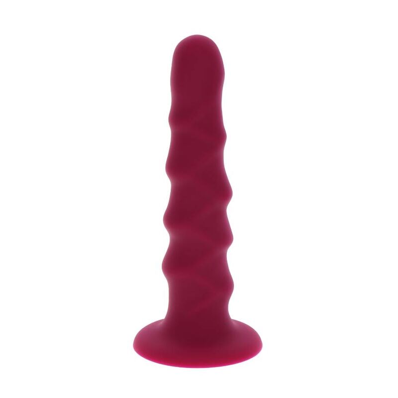 GET REAL geribbelde dildo 12 cm rood
