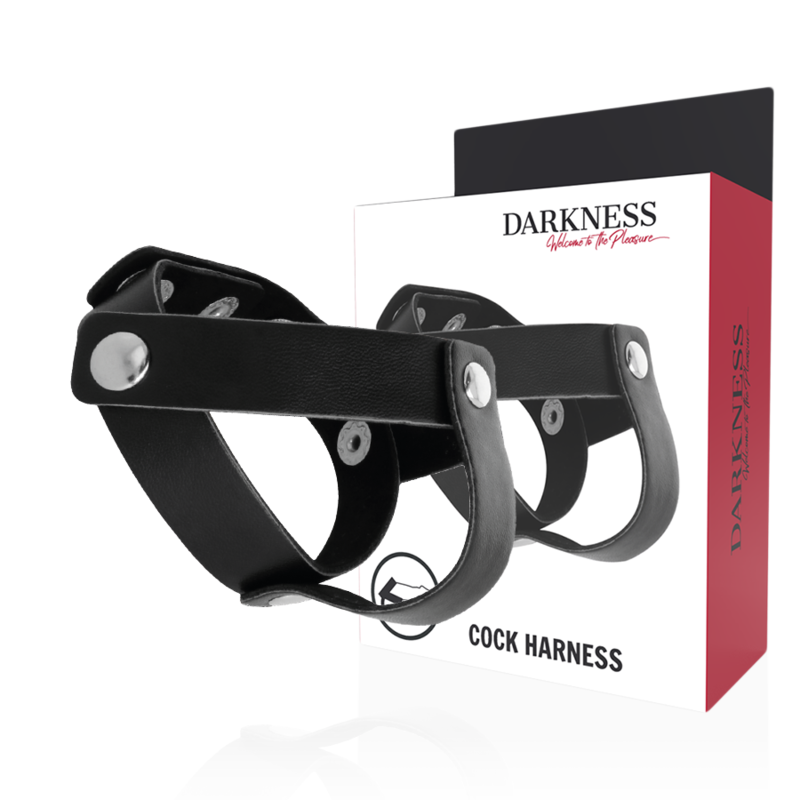 DARKNESS leren ring voor penis en testikels