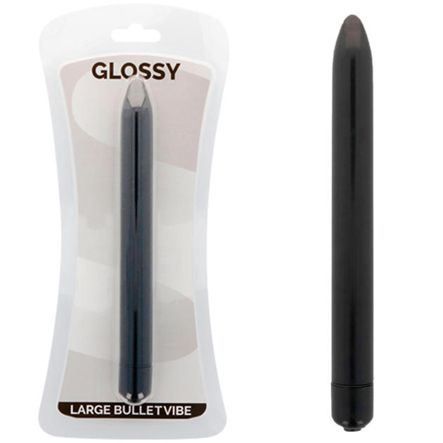 GLOSSY Slim vibrator zwart