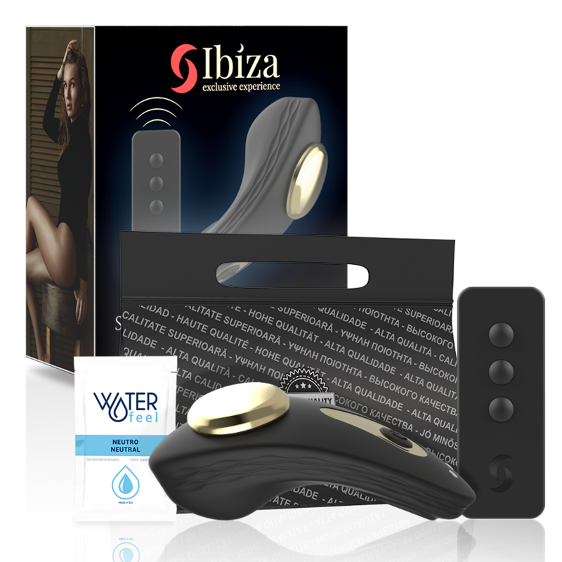 Siliconen slipvibrator met afstandsbediening en 9 standen IBIZA TECHNOLOGY