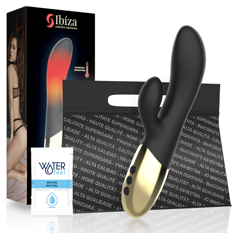 Verwarmbare rabbit vibrator met 10 programma's voor de G spot en clitoris IBIZA TECHNOLOGY