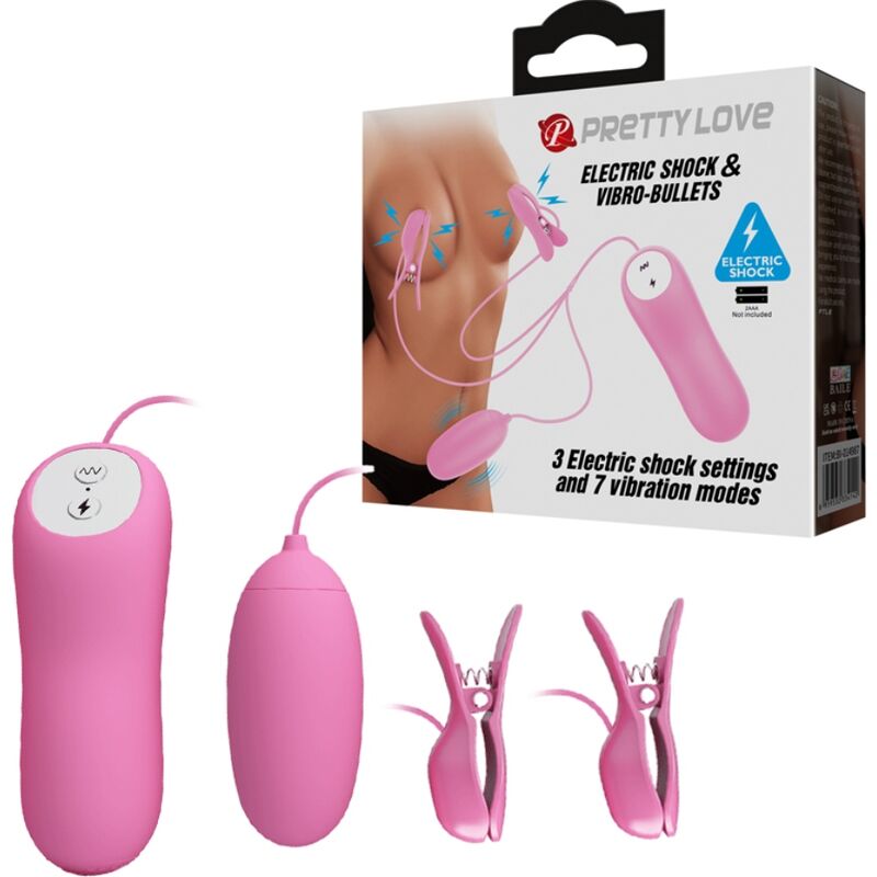 Pretty Love verstelbare vibrerende tepelklemmen met stimulatie-ei