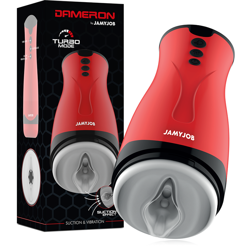 JAMYJOB Dameron masturbator met zuigkracht en vibratie
