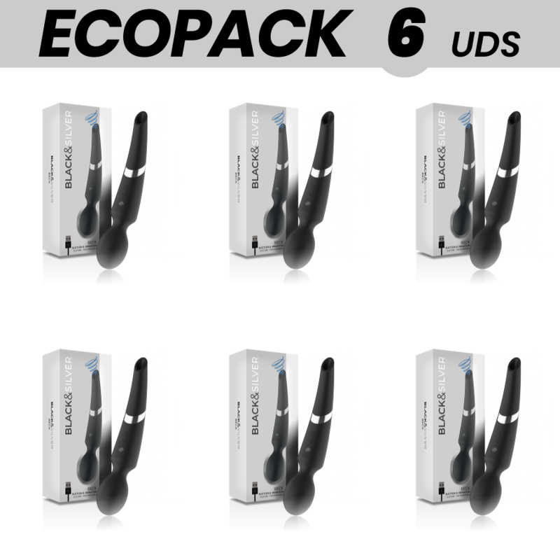 Ecopack 6 Stuks Blacksilver Beck Staaf En Zuignap 2 In 1 Siliconen