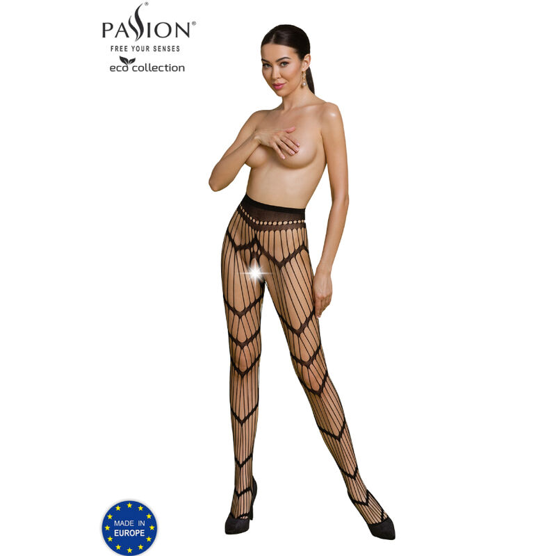 Figuurvolgende bodystocking van gerecycled nylon, één maat PASSION