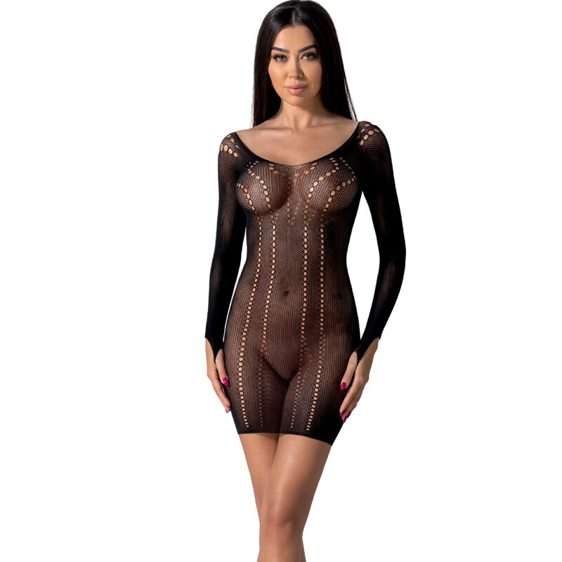 PASSION BS101 bodystocking in zwart, rood of wit