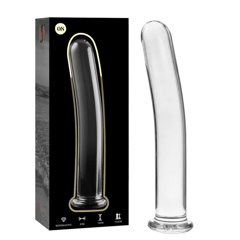NEBULA SERIES BY IBIZA Model 8 glazen dildo · Formaat: MAAT 1 · Kleur: TRANSPARANT