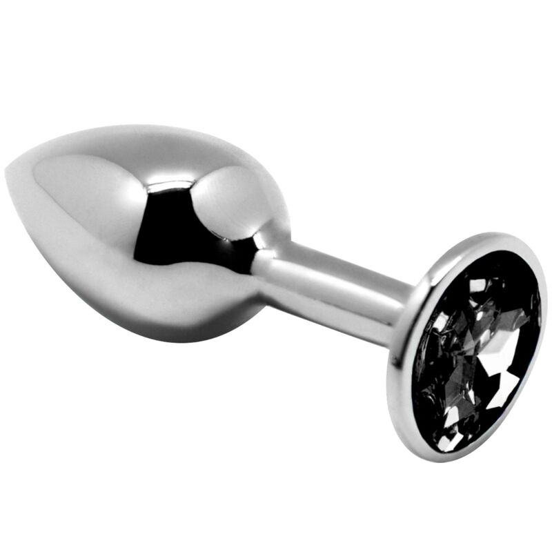 Metalen analplug M met kristal voor intense anale stimulatie ALIVE