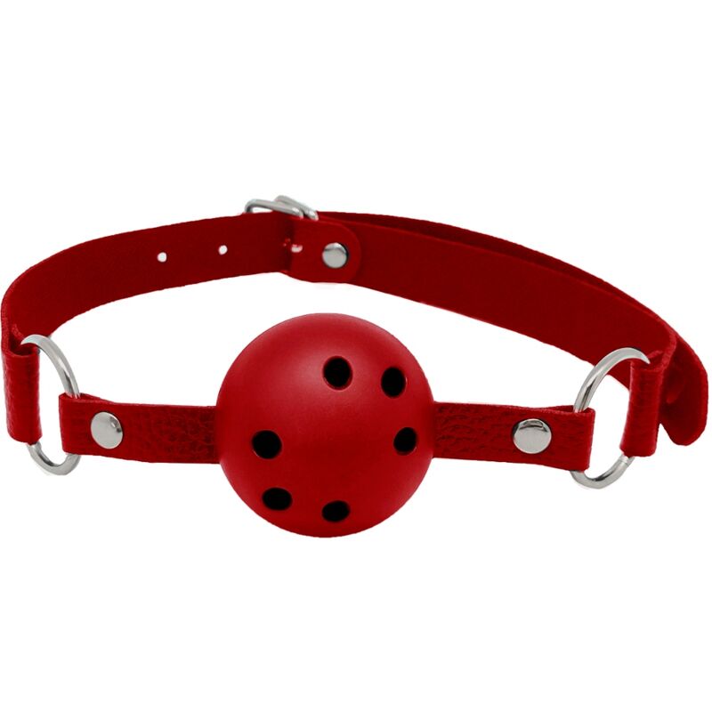 Ademend rood balgag voor comfortabele bondage sessies ALIVE