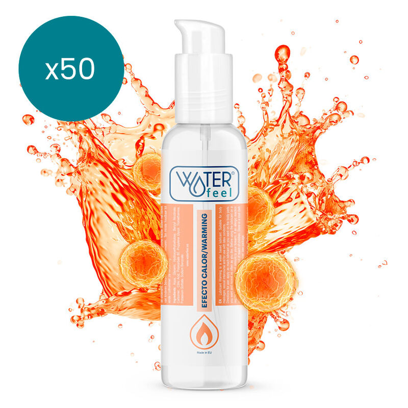 Verwarmend glijmiddel 150 ml op waterbasis voor massage en intiem gebruik WATERFEEL