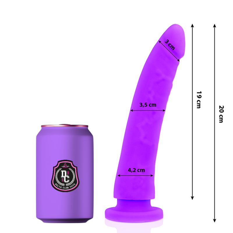 DELTACLUB dildo van siliconen, lila, 20 cm