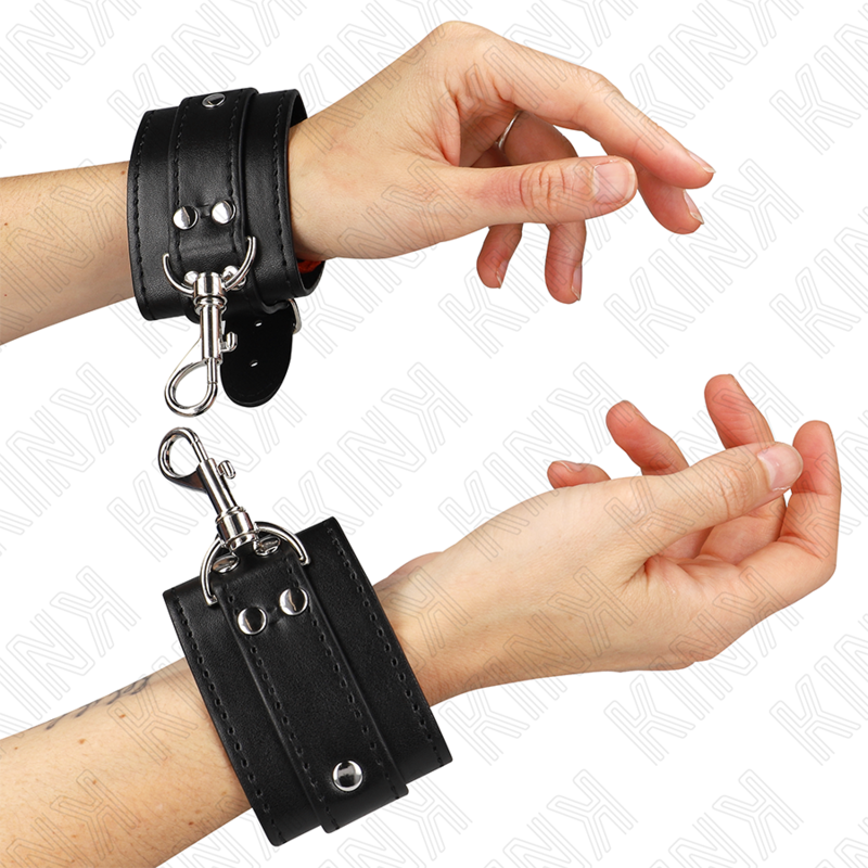 KINK zwarte verstelbare polsboeien
