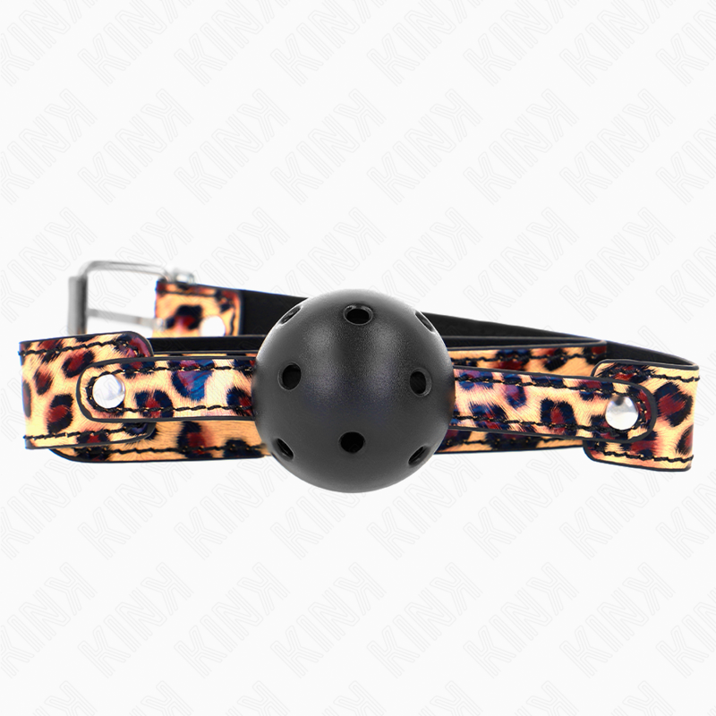 KINK Leopard ademende ball gag