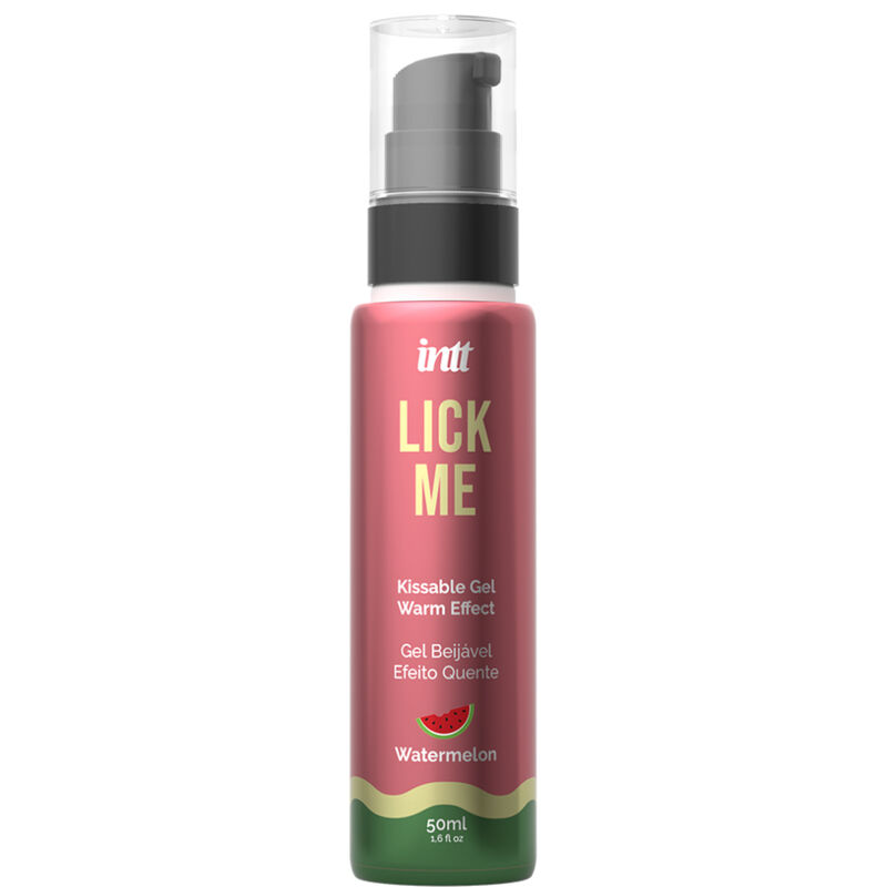 Eetbare glijgel met watermeloensmaak en warmte effect voor sensuele momenten, INTT