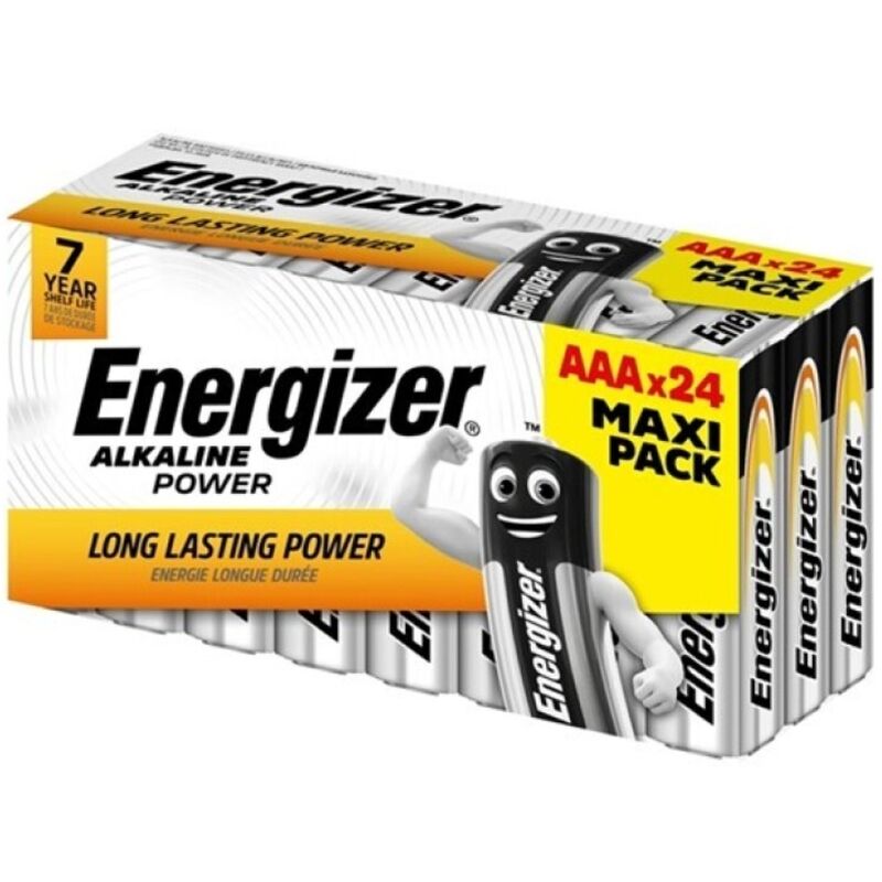 AAA alkalinebatterijen, verpakking van 24, langdurige energie voor apparaten voor dagelijks gebruik ENERGIZER
