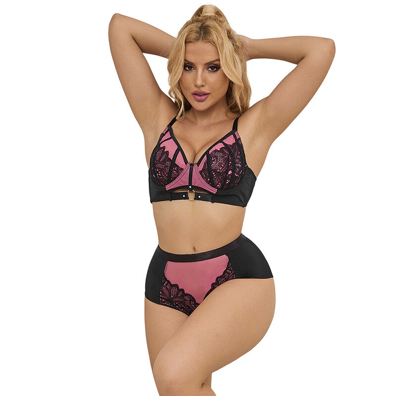 SUBBLIME roze lingerie set S/M