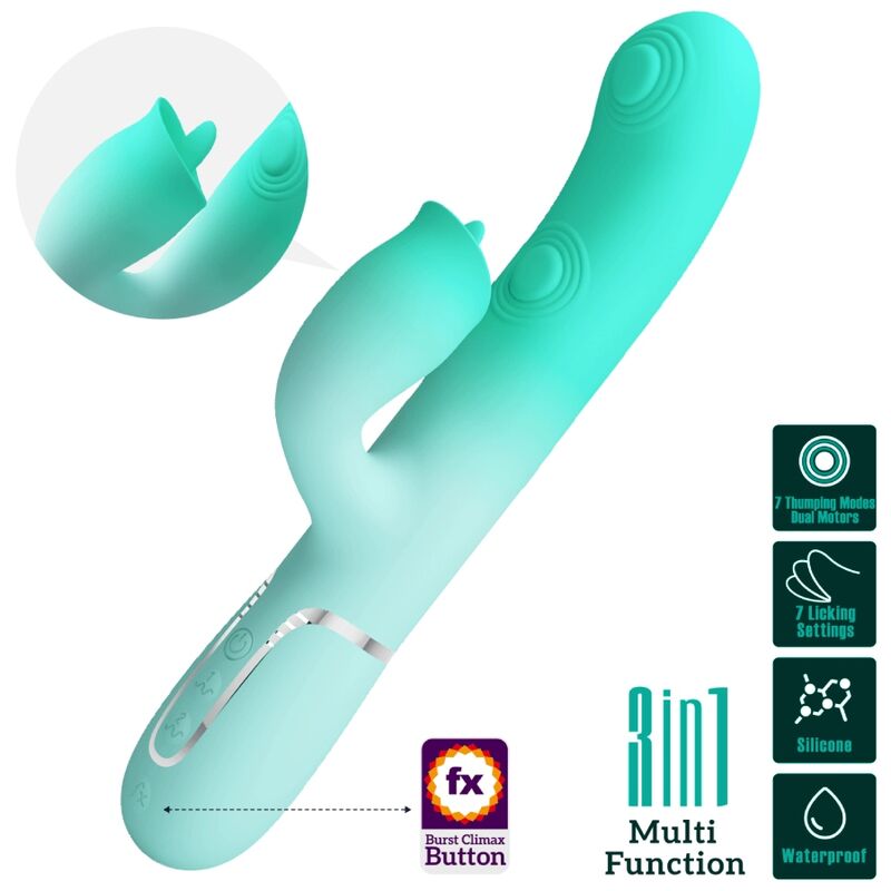 Pretty Love Gigi konijnenvibrator aqua groen