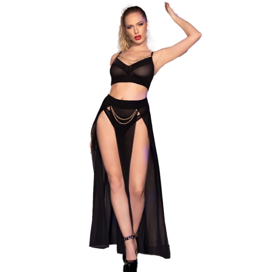 CHILIROSE CR 4672 lingerieset met top, rok en string
