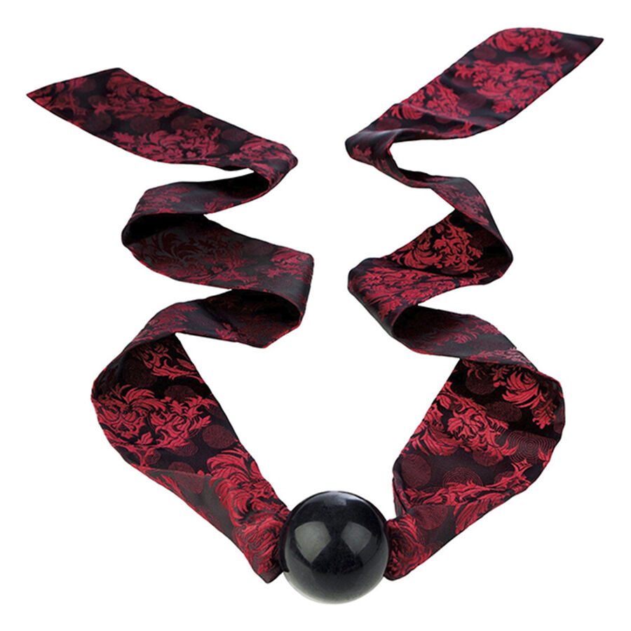 CalExotics Scandal ball gag met zwart rode strik