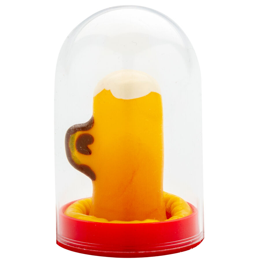 Condomerie handgeschilderd noveltycondoom Glas bier