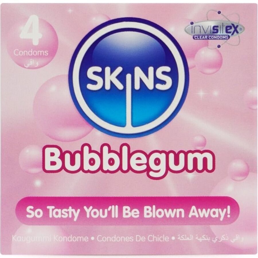 SKINS Bubblegum condooms, 4 stuks