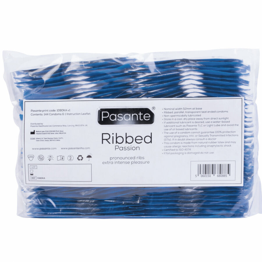 PASANTE Ribbed Passion condooms