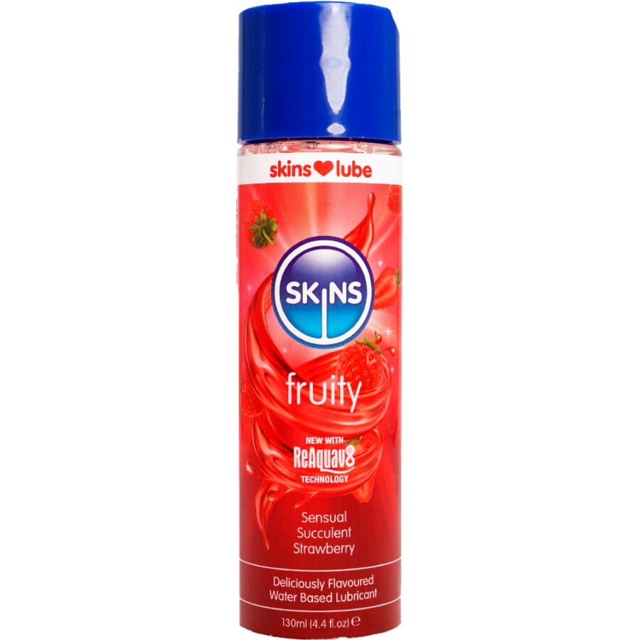 SKINS aardbei glijmiddel op waterbasis 130 ml
