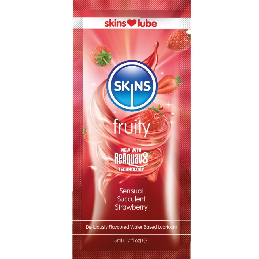 SKINS aardbei glijmiddel op waterbasis