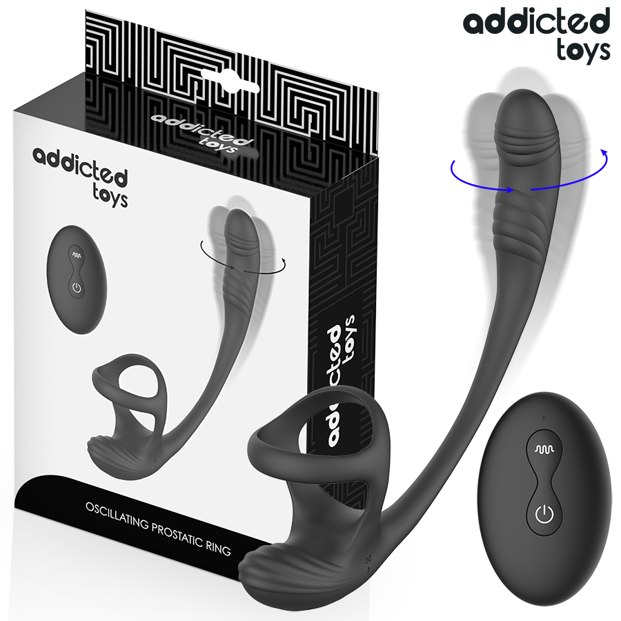 Addicted Toys anal plug met vibratie en bewegende stimulatie