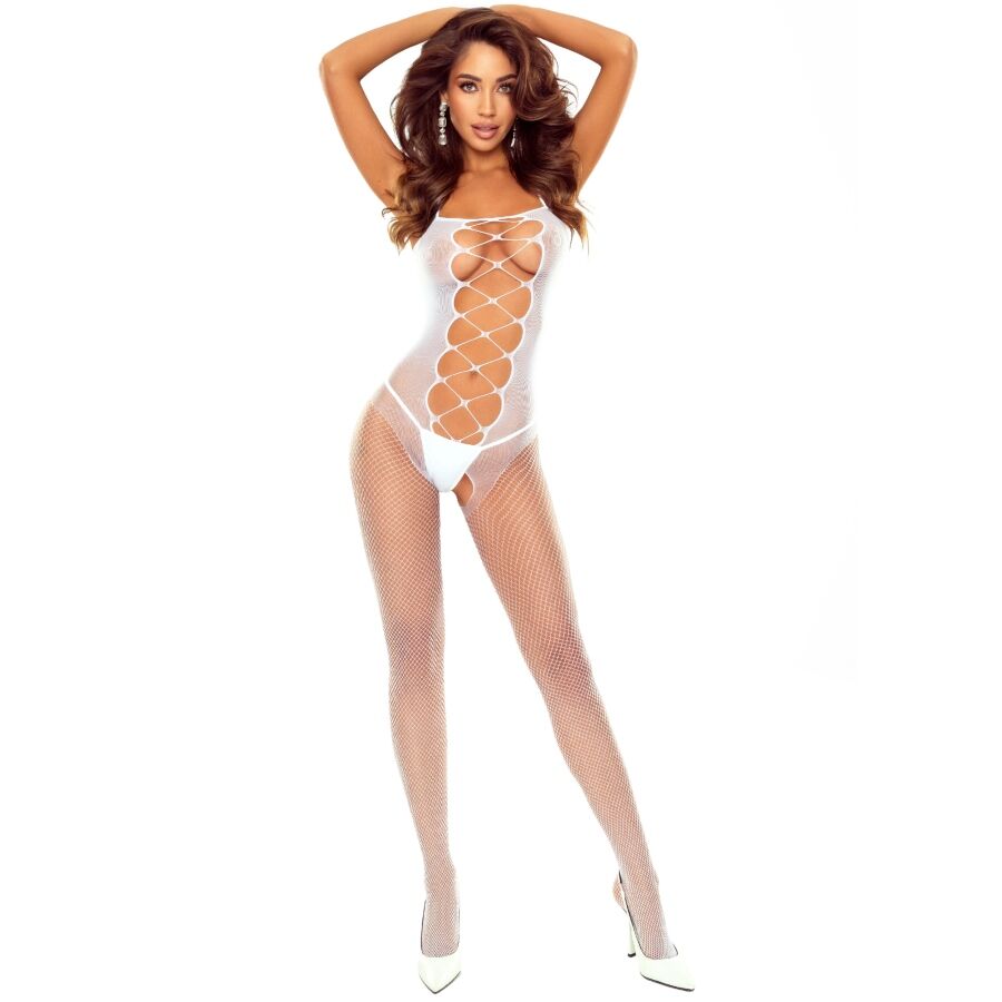 PASSION BS124 witte bodystocking