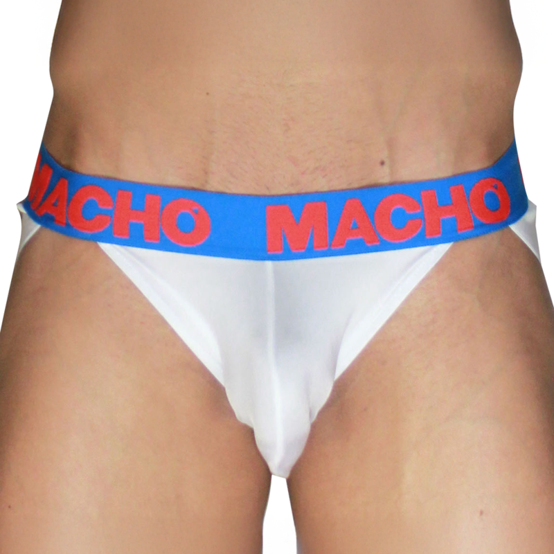 MACHO MX29AZ jockstrap in wit en donkerblauw