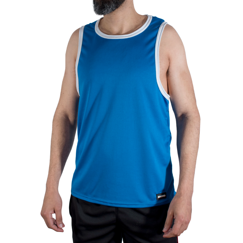 MACHO CMV002 sportshirt in blauw