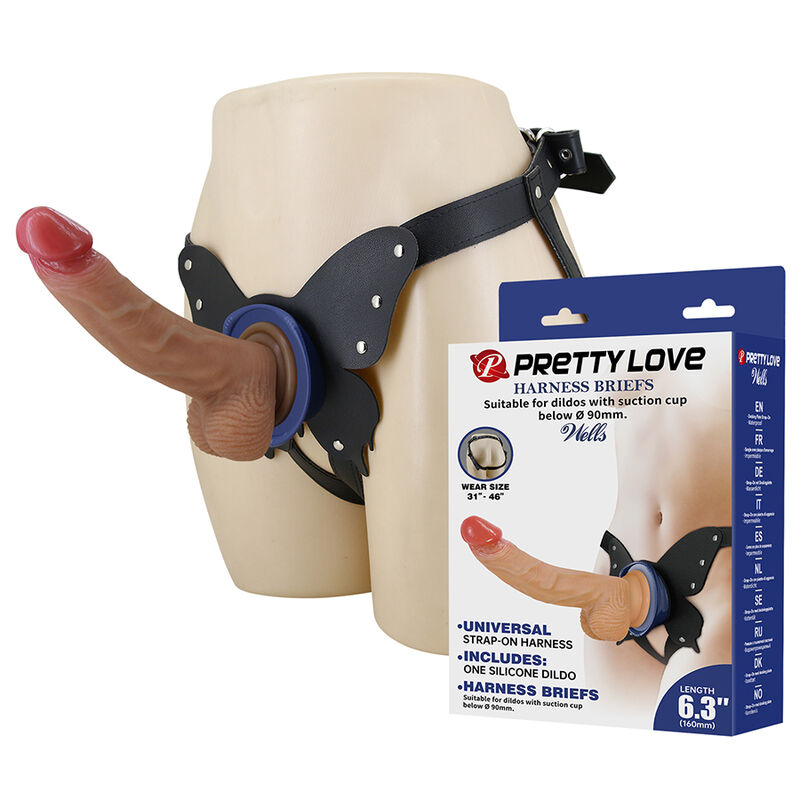 Pretty Love Yeti strap-on harnas met dildo