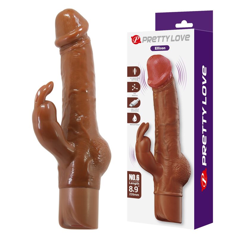 PRETTY LOVE Ellison realistische rabbit vibrator