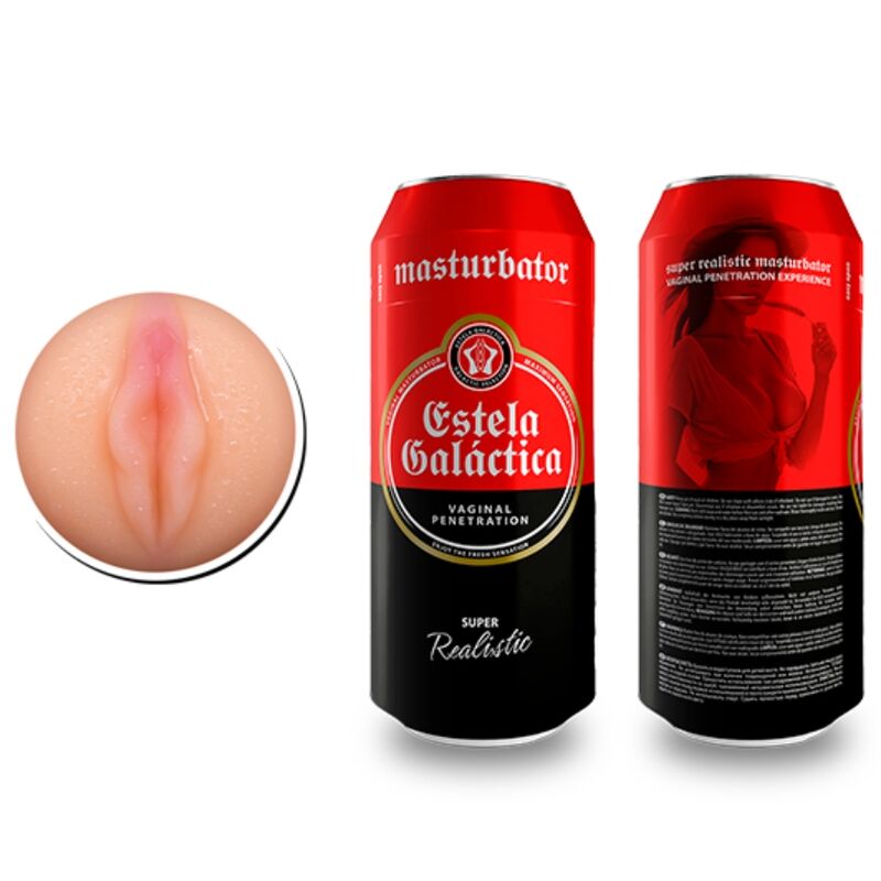 ALIVE mannelijke masturbator in de vorm van een vagina in bierblik, GALACTIC TRAIL
