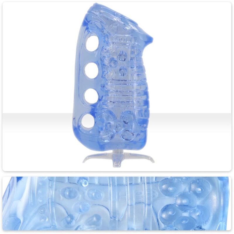 FLESHLIGHT FLESHSKINS GRIP BLUE ICE handmatige masturbator voor mannen, blauw