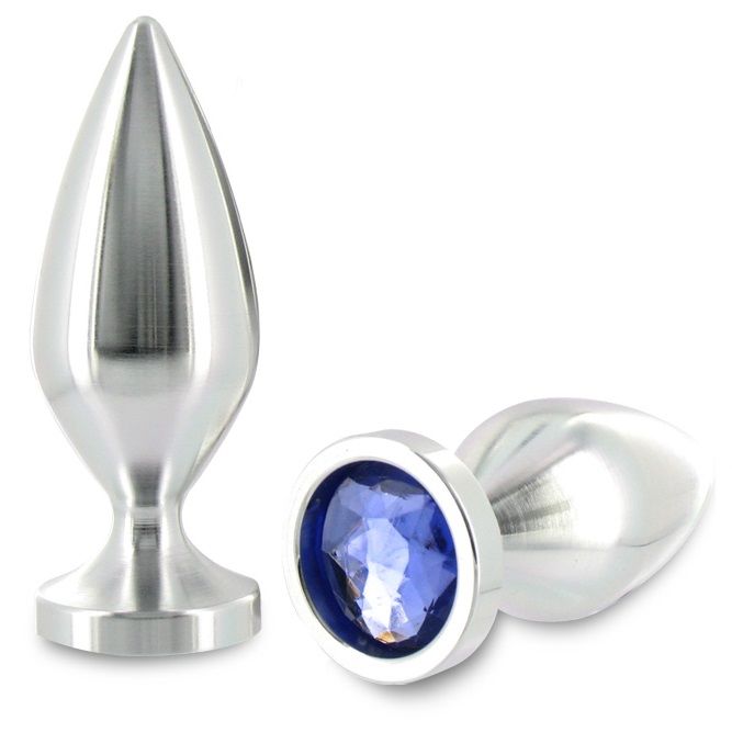 METAL HARD anaalplug met kristal