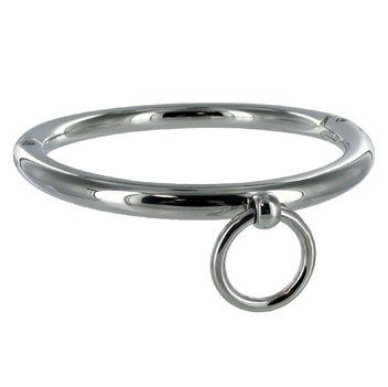 METAL HARD metalen halsband met ring